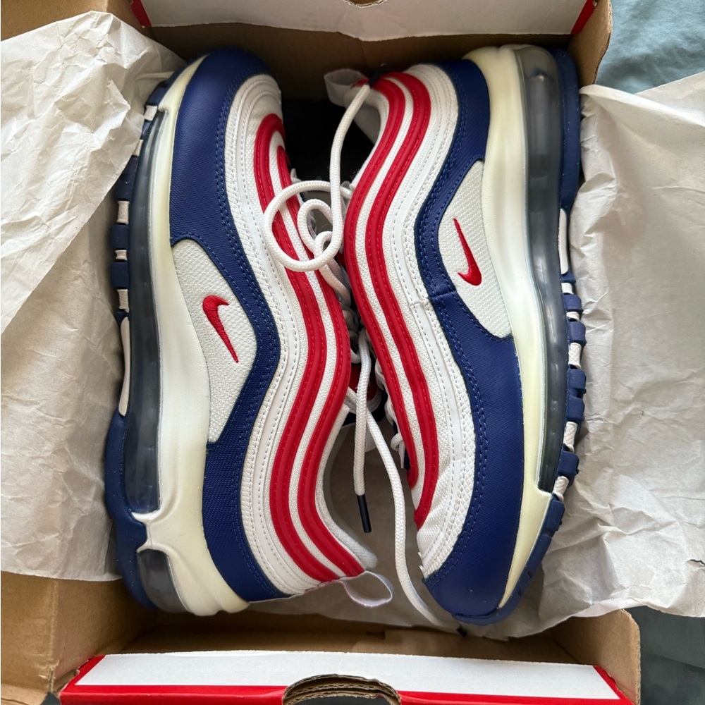 Nike Air Max 97 Blue Red White Sneakers